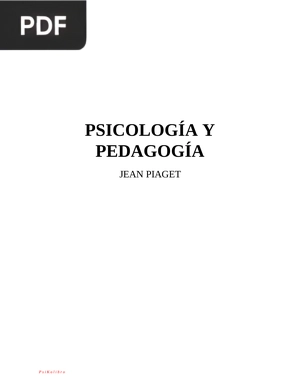 Psicología y Pedagogía