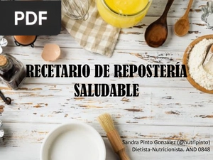 Recetario de repostería saludable