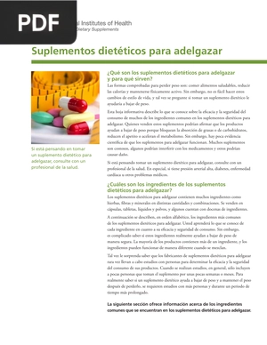 Suplementos dietéticos para adelgazar