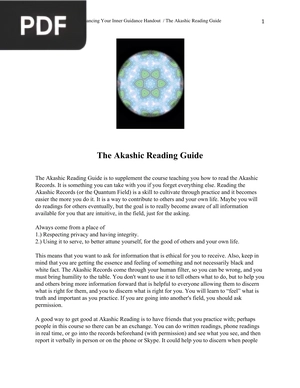 The Akashic Reading Guide