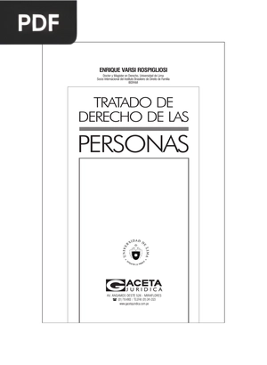 Tratado de derecho de las personas