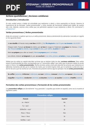 Vida Cotidiana - Verbos Pronominales