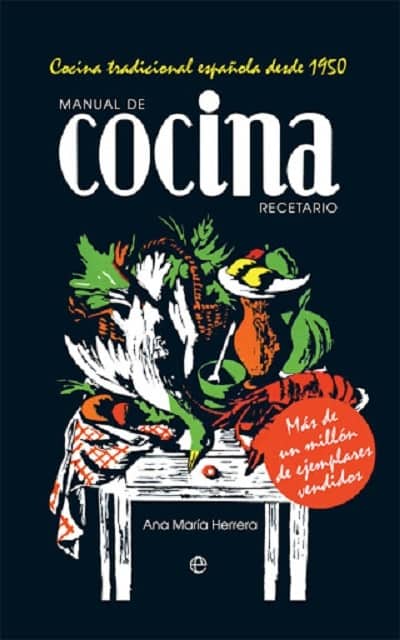 Manual de cocina Recetario Cocina tradicional española desde 1950