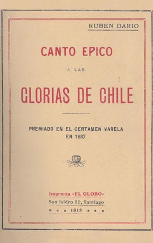 Canto épico a las glorias de Chile autor Rubén Darío