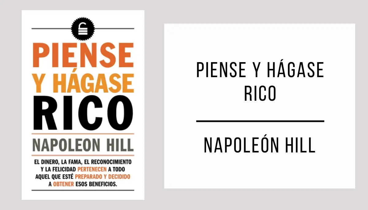 Portada Piense y Hágase Rico por Napoleón Hill en PDF