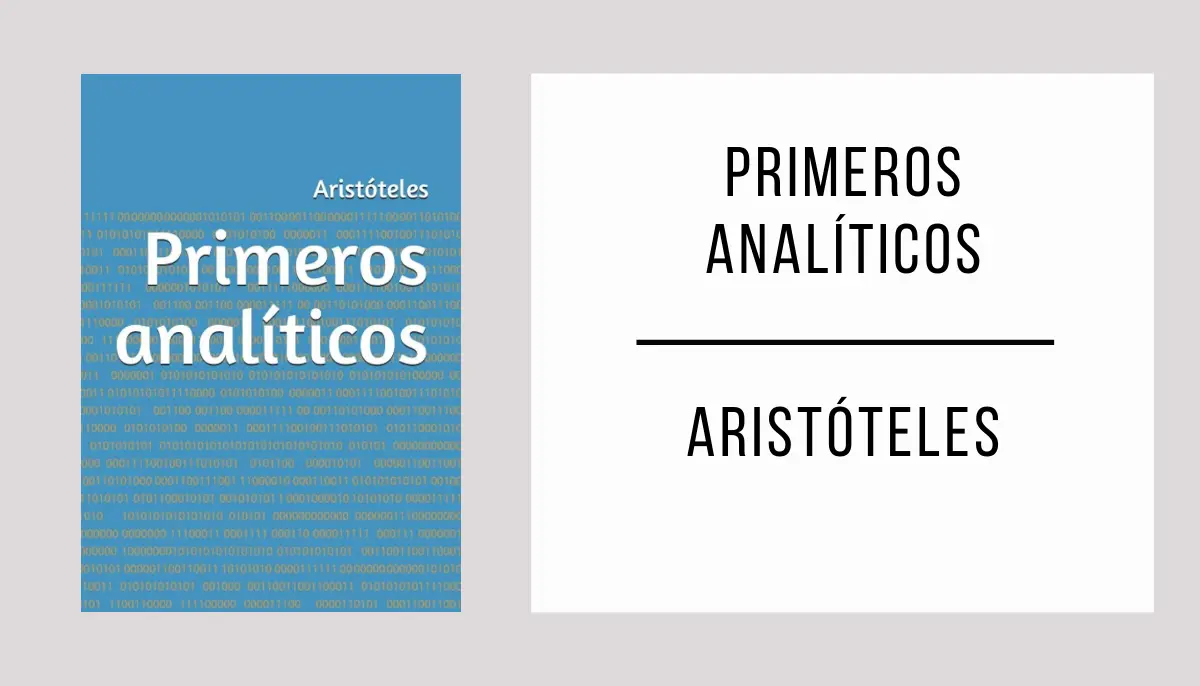 Primeros Analíticos autor Aristóteles