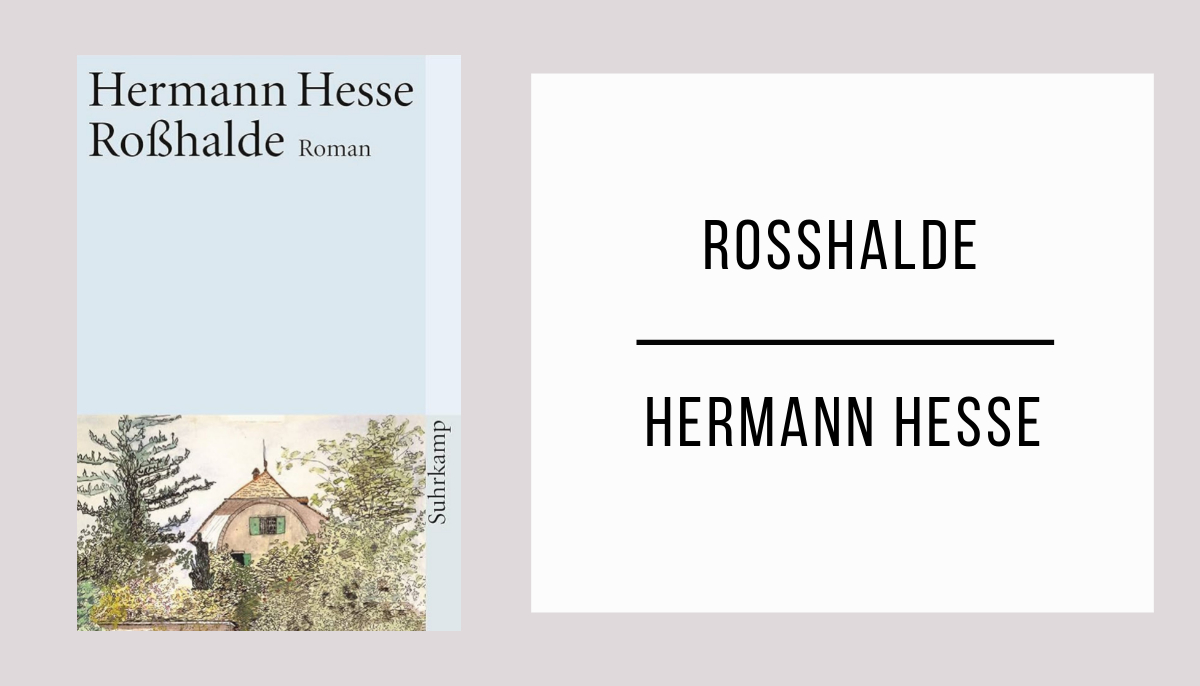 Rosshalde autor Hermann Hesse