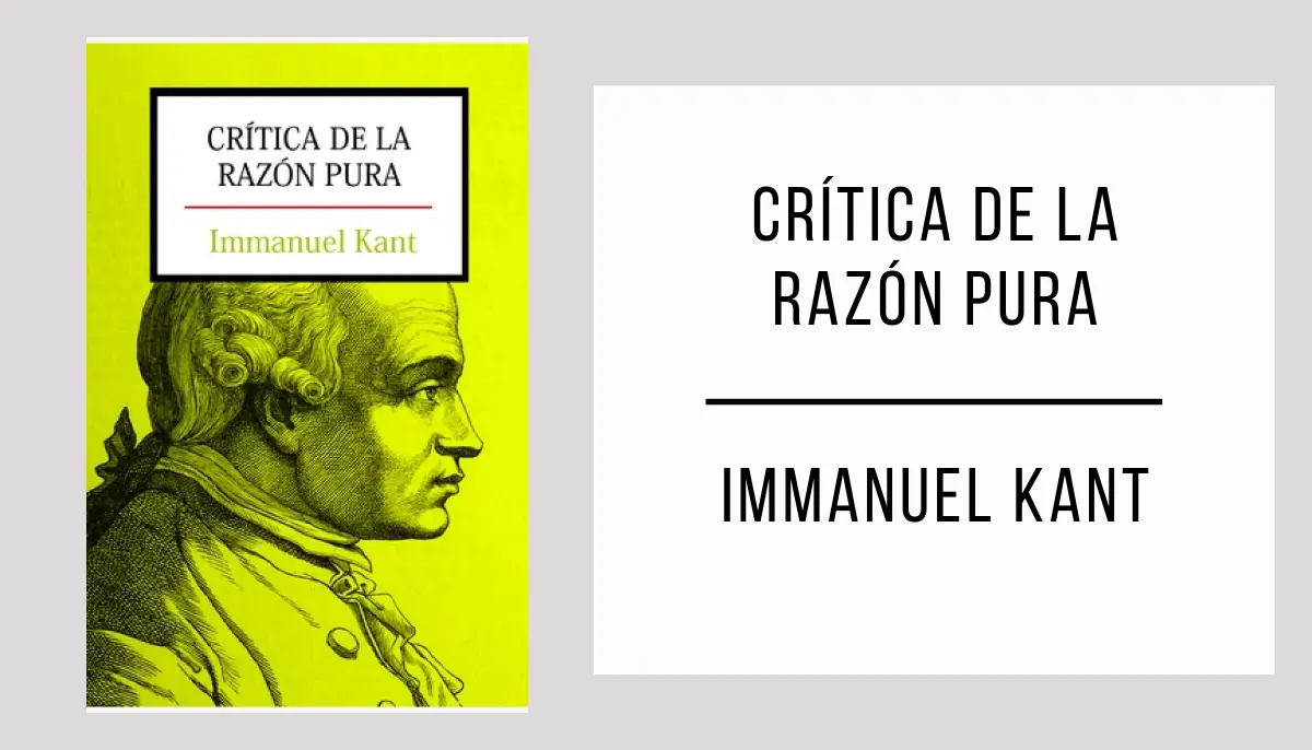 Crítica de la Razón Pura autor Immanuel Kant