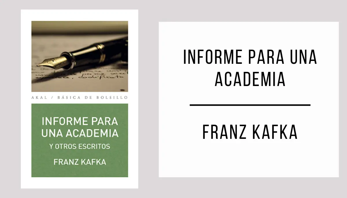 Informe para una Academia autor Franz Kafka
