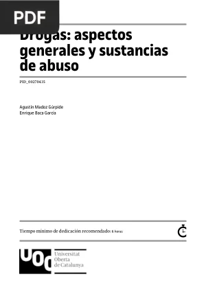 Drogas: aspectos generales y sustancias de abuso