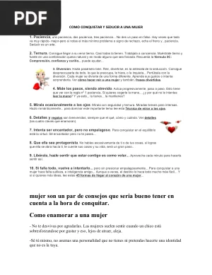 Como conquistar y seducir a una mujer