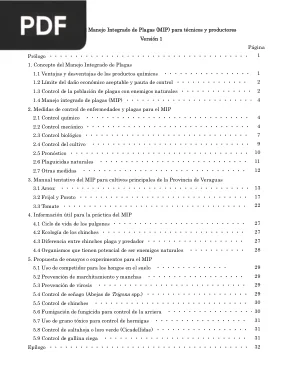 Guía del Manejo Integrado de Plagas (MIP) para técnicos y productores