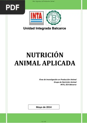 Nutrición Animal Aplicada